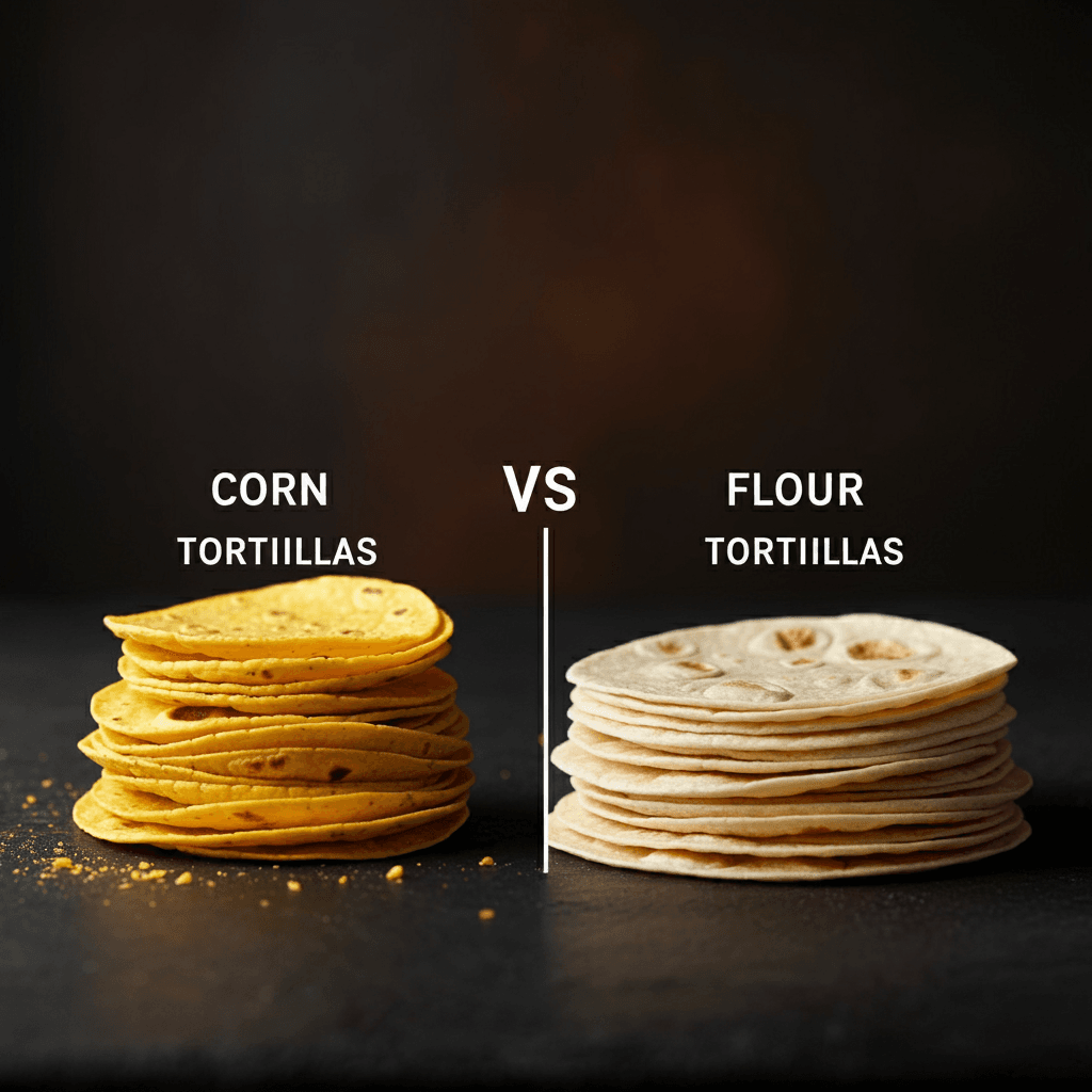 Nutritional Comparison Corn Tortillas vs  Flour Tortillas