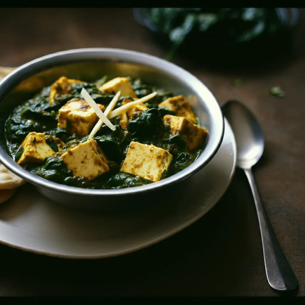 Palak Paneer (Spinach with Cottage Cheese)