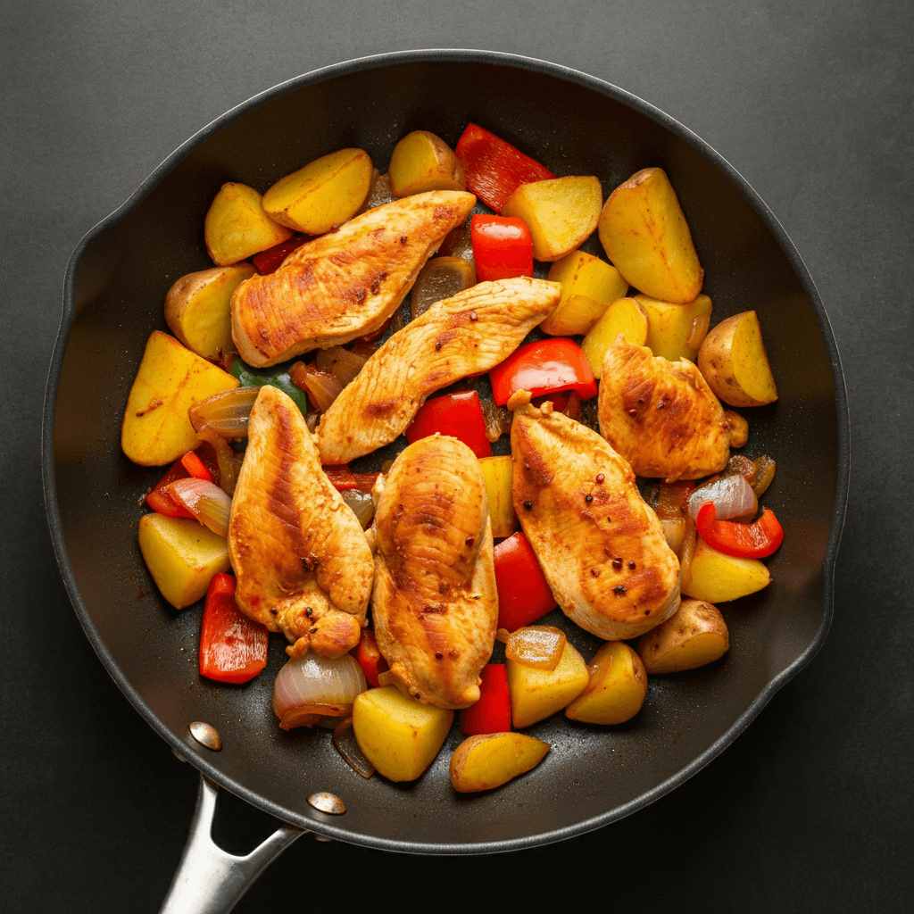 Spicy Chicken and Potato Stir-Fry