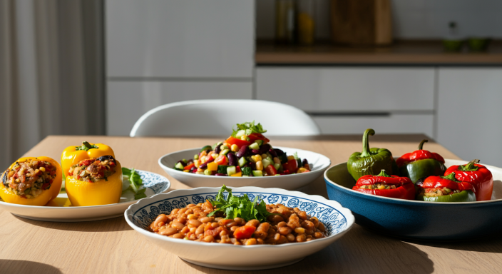 Vegetarian bean recipes serving