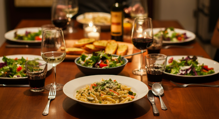 vegetarian alfredo setting